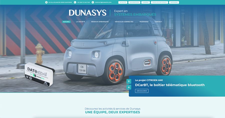 Dunasys - Site web