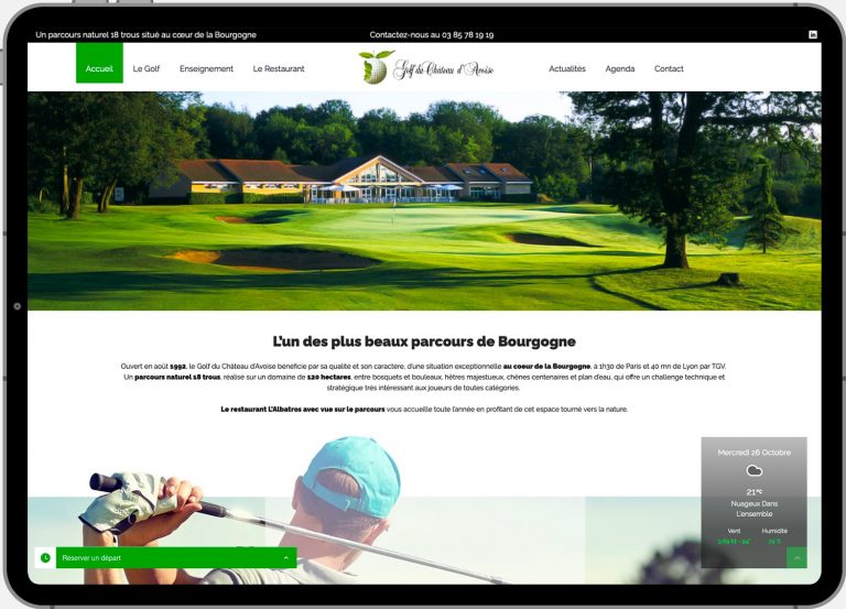 Site web Golf Avoise