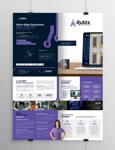 Création dépliant et logo Rubix Datacenter, Le Creusot - Ambigram