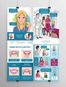 Création dépliant cabinet orthodontiste Tourcoing - agence Bourgogne Ambigram