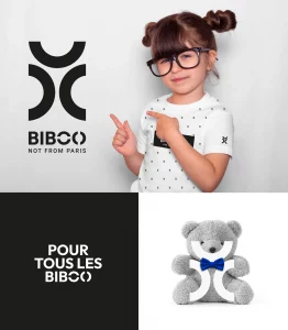 Design logo Biboo, identité visuelle Bourgogne - Portfolio agence Bourgogne Ambigram